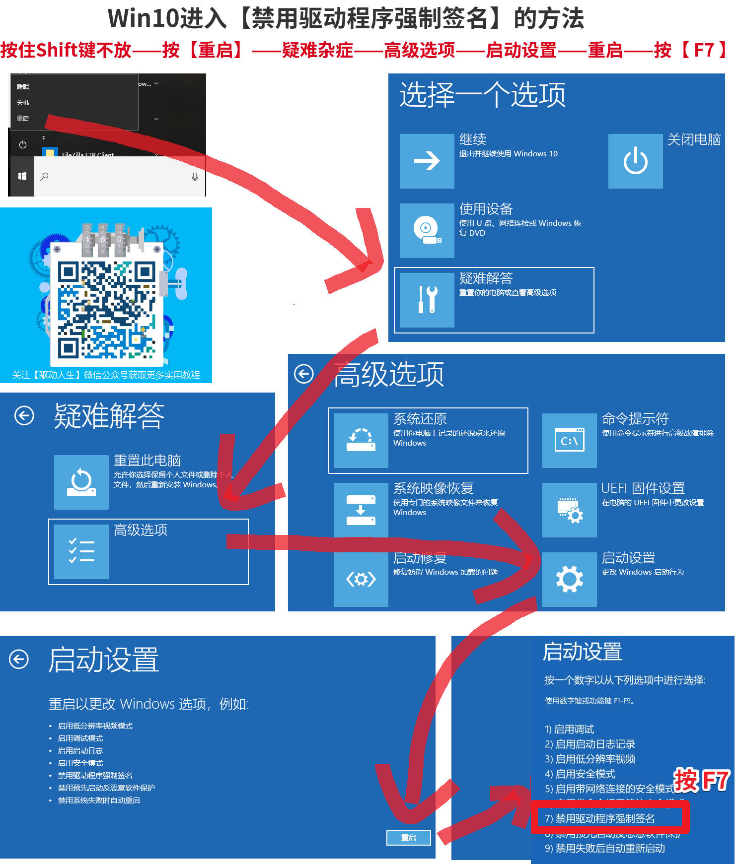 圖6 Win10進(jìn)入禁用驅(qū)動(dòng)程序強(qiáng)制簽名模式的方法.png