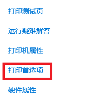 打印首選項
