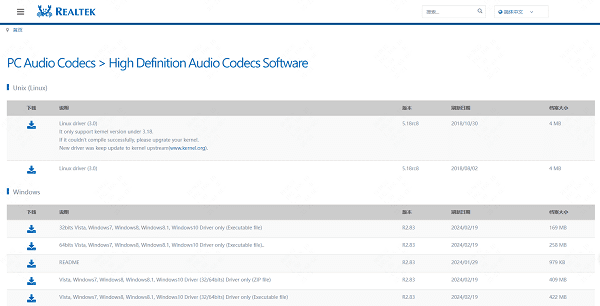 下載Realtek聲卡驅(qū)動
