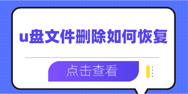 u盤文件刪除如何恢復(fù) 5個(gè)方法幫您找回