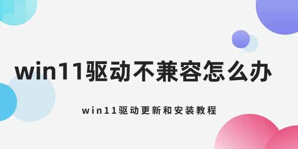 win11驅(qū)動(dòng)不兼容怎么辦 win11驅(qū)動(dòng)更新和安裝教程