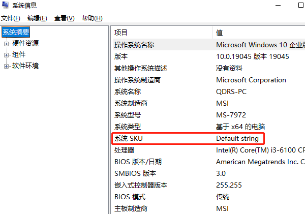 通過系統(tǒng)信息查詢電腦序列號