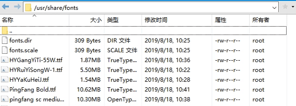 Linux系統(tǒng)默認字體安裝位置