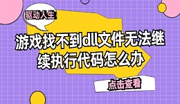 游戲找不到dll文件無(wú)法繼續(xù)執(zhí)行代碼怎么辦 分享5個(gè)解決方法